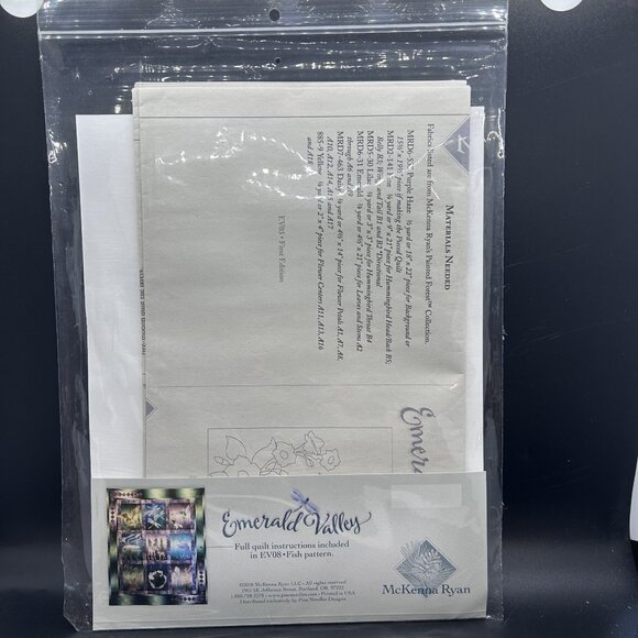 McKenna Ryan Emerald Valley “Hummingbird” Applique Quilt Sewing Pattern Uncut FF - Picture 2 of 6